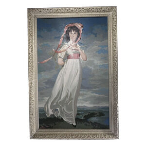 Vintage‎ Paint By Numbers Pinkie LARGE 21" x 31" in Original Frames Reproduction